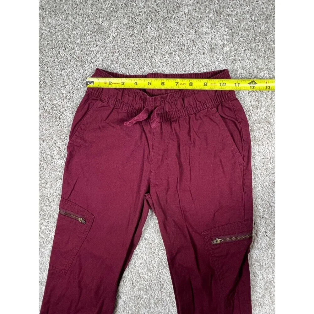The Childrens Place Girls Cargo Jogger Pants Size 7 Burgundy